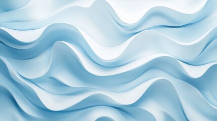Fototapeta premium Abstract Soft Blue Waves Background for Modern Design and Minimalist Aesthetic Use in Digital Art and Creative Projects