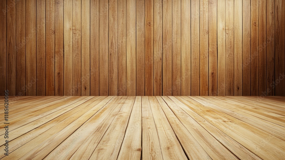 Poster light brown wooden wall and floor texture creating a warm and inviting background ideal for interior
