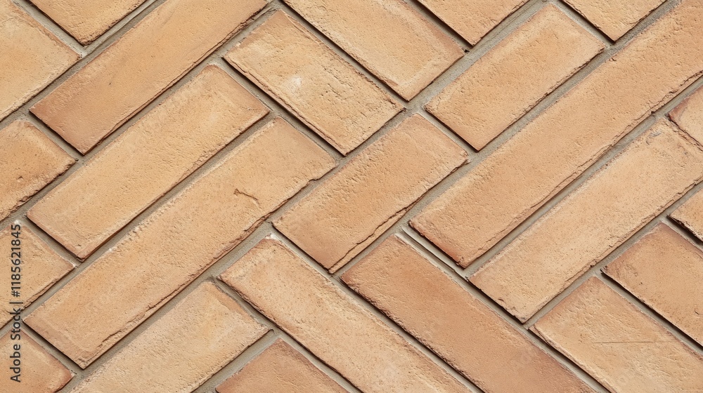 Poster light brown brick wall in a diagonal pattern close-up with ample space for text and design elements 