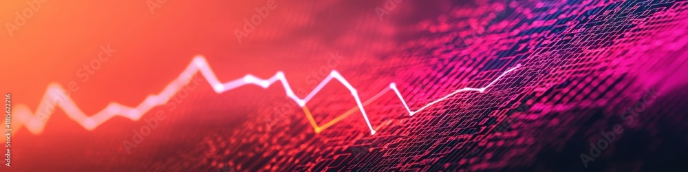 Poster abstract design with colorful lines and patterns in digital space