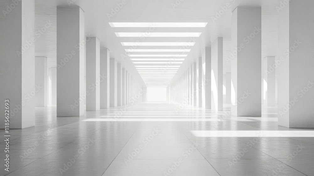 Poster minimalist architectural space with natural light and clean lines ideal for email communication and 