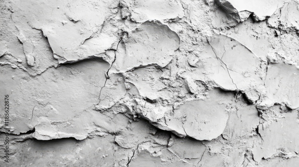 Aufkleber textured gray stone surface with cracks and peeling layers enhancing rustic aesthetic for background