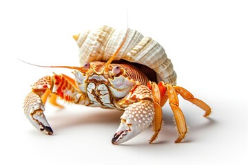 High Quality Visual of Hermit Crab Isolated on Transparent Background ,Generative Ai