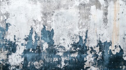 Fototapeta premium Grungy painted concrete wall texture with peeling paint and weathered surfaces ideal for backgrounds and design projects.