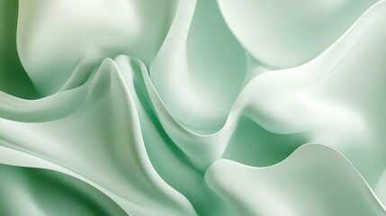 Obraz premium Pastel Green Gradient Abstract Background with Fluid Textures for Home Business and Creative Projects