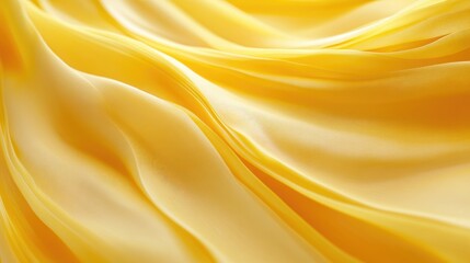 Silken texture of golden yellow pasta sheets creating an elegant wavy background for culinary and food design concepts