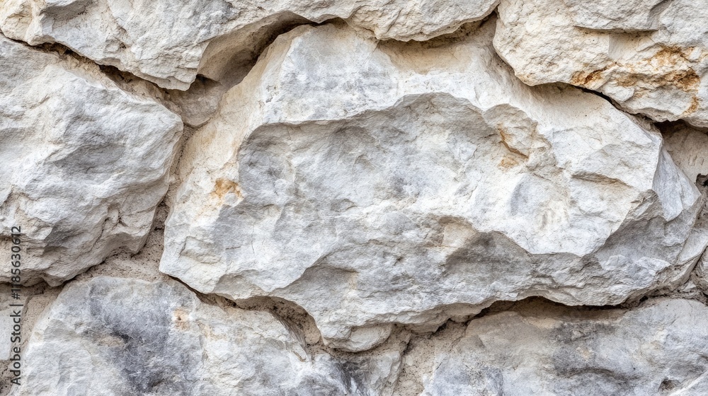 Poster close up of rough gray limestone texture showcasing natural stone variations and organic patterns fo