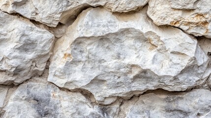 Fototapeta premium Close up of rough gray limestone texture showcasing natural stone variations and organic patterns for architectural and design projects