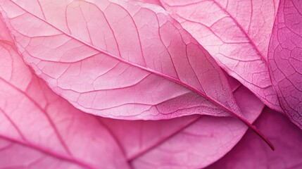Delicate pink leaf texture creating an abstract background for nature inspired designs and aesthetics.