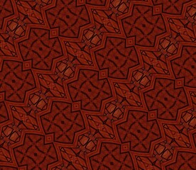 Textile Pattern with Garnet Red. Artistic Gradient Artwork with Repetitive Symmetry and Layered Col
