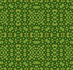 Stylized Muted Olive Pattern. Symmetrical Gradient Composition Highlighting Artistic Repetition and