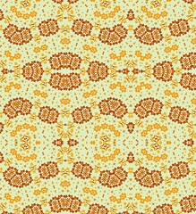 Patterned with Subtle Gold. Artistic Abstract Pattern with Layered Symmetry and Dynamic Color Trans