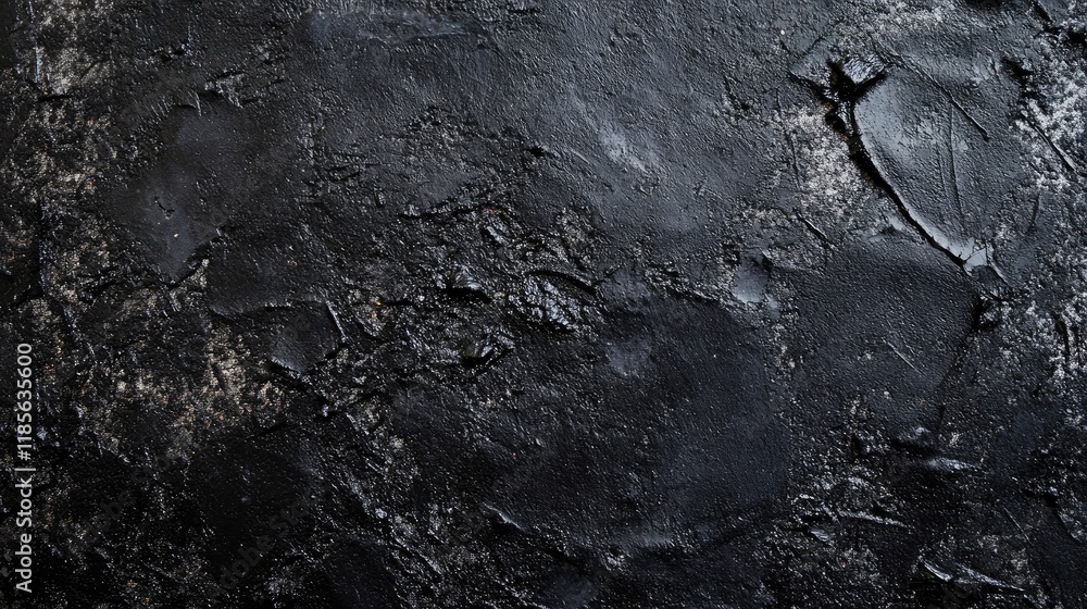 Poster black sponge texture background with a rough, artistic appearance suitable for various design applic