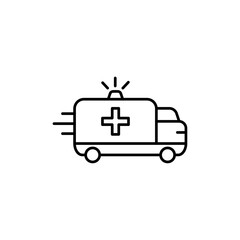 Obraz premium Ambulance icon Vector logo outline