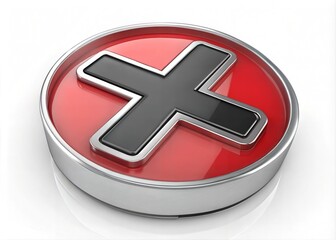 Fototapeta premium 3D Rendered Cancel Icon Illustration for Modern User Interfaces