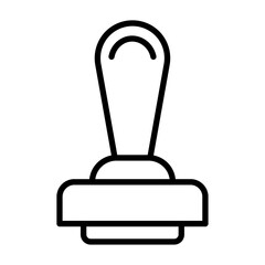 Approval stamp icon Vector logo outline