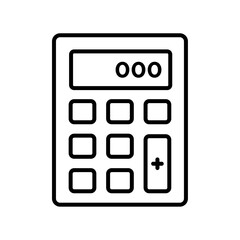 Calculator icon Vector logo outline