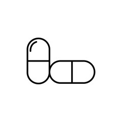 Capsule icon Vector logo outline