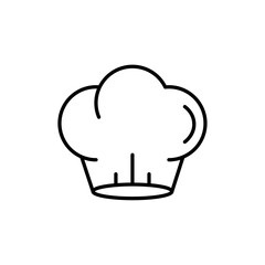 Chef hat icon Vector logo outline
