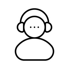 Customer service icon Vector logo outline