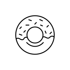Donut icon Vector logo outline
