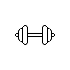 Dumbbell icon Vector logo outline