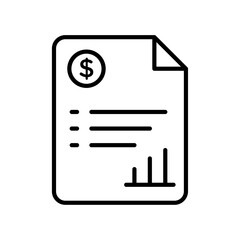 Fototapeta premium Financial report icon Vector logo outline