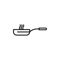 Frying pan icon Vector logo outline