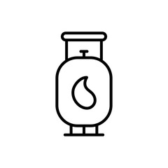 Gas cylinders icon Vector logo outline