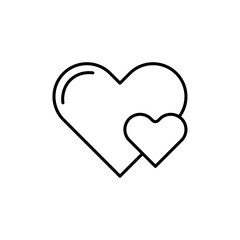 Heart icon Vector logo outline