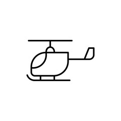 Helicopter icon Vector logo outline