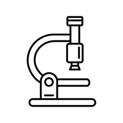 Microscope icon Vector logo outline