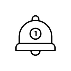 Notification icon Vector logo outline