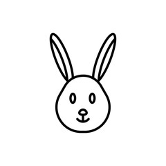 Rabbit icon Vector logo outline