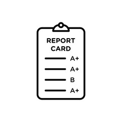 Report card icon Vector logo outline