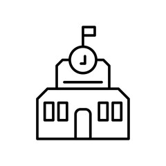 school icon Vector logo outline