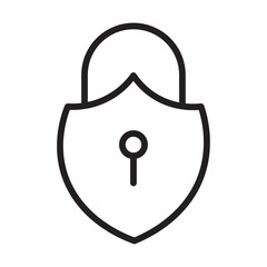 Security icon Vector logo outline