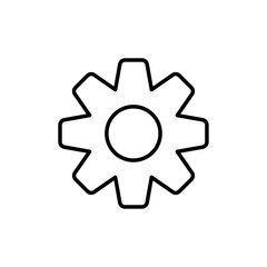 Settings gear icon Vector logo outline