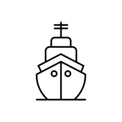 Ship icon Vector logo outline