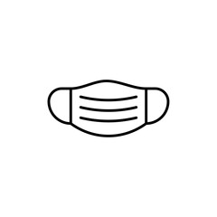 Surgical mask icon Vector logo outline