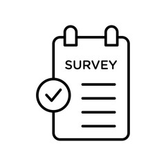 Survey icon Vector logo outline