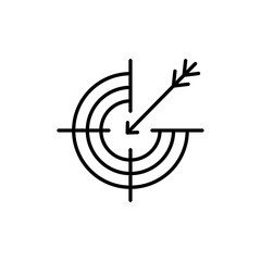 Target icon Vector logo outline