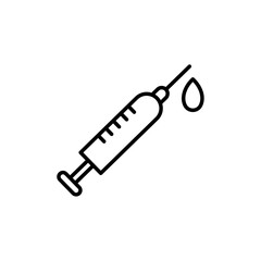 Syringe icon Vector logo outline