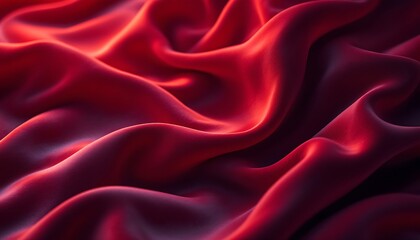 Obraz premium Crimson Silk Drapery: A Luxurious Textured Abstract