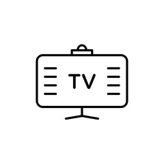 Television icon Vector logo outline