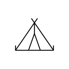 Tent icon Vector logo outline