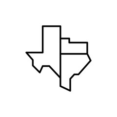 Texas icon Vector logo outline