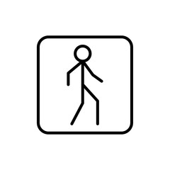 Walking icon Vector logo outline