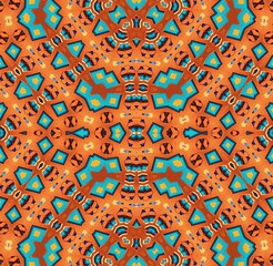 Vibrant Light Clay Pattern. Layered Geometric Texture with Bold Contrasts and Artistic Visual Harmo