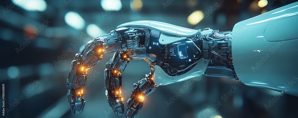 Poster engineer working with industry 40 technologies